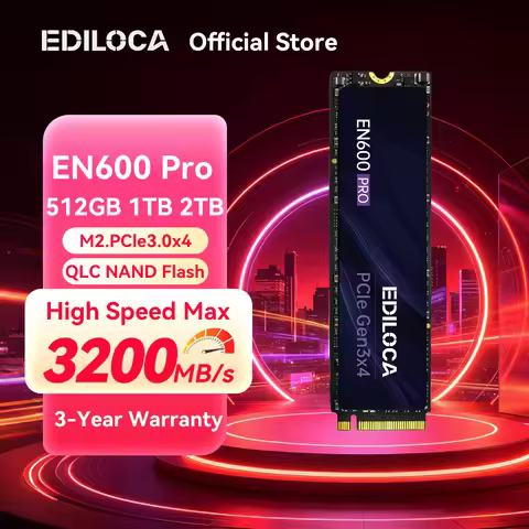 Ediloca EN600 PRO SSD PCIe3.0x4 NVMe M.2 2280 3200MB/s Internal Solid State Drive for PC Desktop and