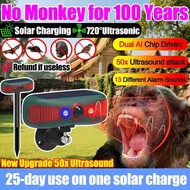 [2026 New 50x Ultrasonic] Monkey Repellent Ultrasonic Refund if useless upgraded AI chip 720° full c