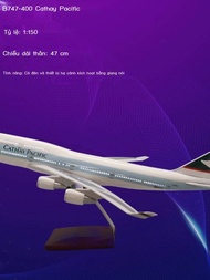 Boeing B747-400 Cathay Pacific Hong Kong A350 aircraft model alloy decorative gift with wheels