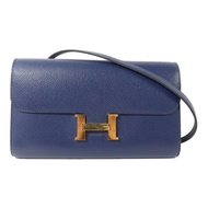 HERMES Epsom皮革Constance To Go肩背袋Bleu Saphir