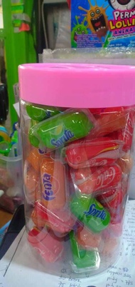 PERMEN IMPORT JELLY COCA COLA FANTA SPRITE 1 TOPLES ISI 50 PC