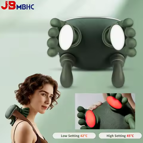 Bionic Heated Shoulder and Neck Massager with Fingers 4D Kneading Massage Device Simulates A Real Pa