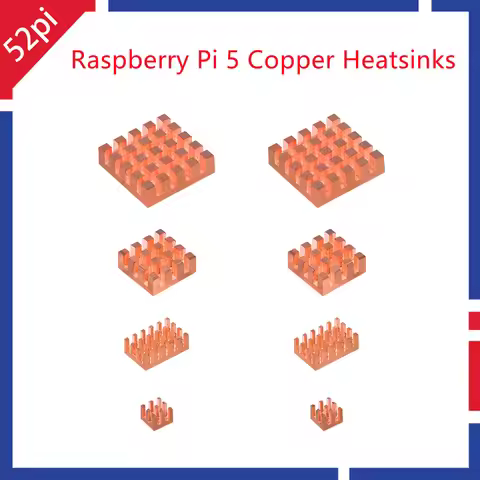52Pi Raspberry Pi 5 Copper Heatsinks Raspberry Pi 5 Heatsinks Copper