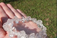 天然水晶 閃靈鑽 原石 手串