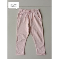 [size 4-5T] Preloved pink children's t-shirt pants 7/8 sports training pants beautiful