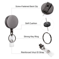 F1MY Retractable Metal Wire Keychain Pull Badge Reel ID Lanyard Name Tag Card Badge Easy-to-pull Bul