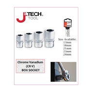 JETECH CR-V Box Socket 13,18,21,23 & 24mm/ Mata Spanar Box