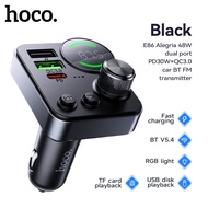 HOCO E86 บลูทูธรถยนต์ + หัวชาร์จในรถ 2in1 ชาร์จเร็ว PD 30W + QC 3.0 สูงสุด 48W รองรับ BT 5.4 / Flash