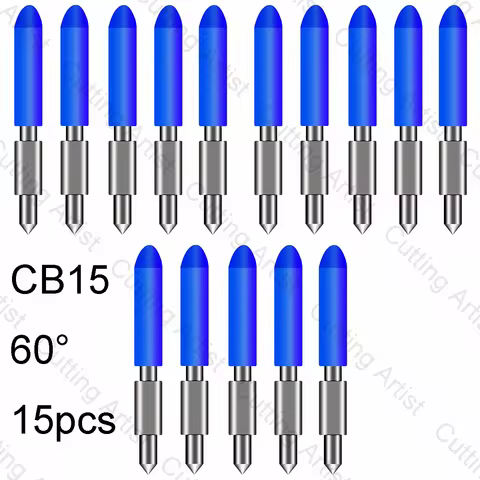Deep Cut CB15 CB15U 15pcs 60 Degree Blade for Silhouette Cameo 3 2 1 Portrait 2 1 Curio With Springs