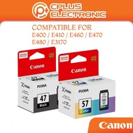 Canon Ink PG-47 PG47 / CL-57S / CL-57 Black OR Colour Ink Cartridge for Canon E410/ E460/ E470/ E480/E3170 Pixma Printer