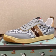 Original Gucci Gray Printed Top Luxury Sneaker Shoes For Men