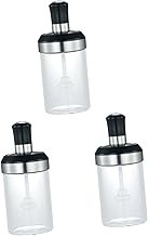 Luxshiny 3 Pcs Vinegar Bottle Dustproof Oil Dispenser Oil Container Sauce Bottle Oil Dispenser Bottle Glass Oil Bottle White -