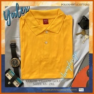 ✆ ❉ ◭ YALEX YELLOW GOLD | Plain COTTON POLOSHIRT | Red label
