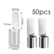 50pcs Cable Terminals Flat BrassSkun C45-2.5