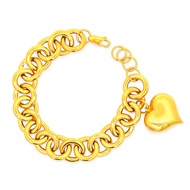 Top Cash Jewellery 916 Gold Dangling Circle Link Bracelet
