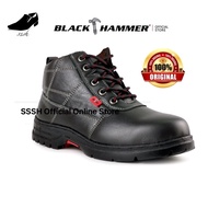 ORIGINAL Black Hammer Women Mid Cut with Shoelace Safety Shoes BH 3888 Kasut safety perempuan