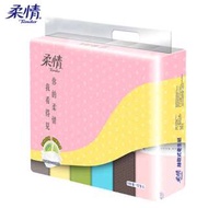 【柔情】抽取式衛生紙(100抽x12包x7串)/箱-個性彩裝版