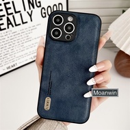 Luxury retro leather case compatible with iPhone 11 12 13 14 15 16 Pro Max Plus 12 13 Mini shockproo