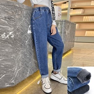 [EXTREMELY WARM] Long jeans with fur lining for girls (3 - 12 years old) ️ Fashion for girls 8 9 10 