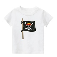 Jolly Roger Flag Kids T-Shirt for Boys and Girls - One Piece Jolly Roger Shirt - One Piece Flag Top