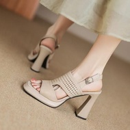 Ready Stock High Heels Sandals  Thick Sole - 9cm sandal perempuan