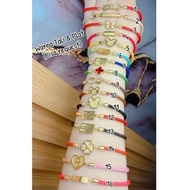 Titanium gold plate drawstring bracelet gelang tangan perempuan gelang titanium