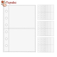 TOPABCME A7 Binder Pages,  6-Ring Card Protector Sleeves, A7 Binder Refill
