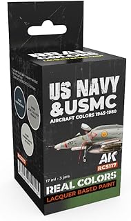 AK Real Colors Set RCS117 US Navy & USMC Aircraft Colors 1945-1980 (3x17ml)