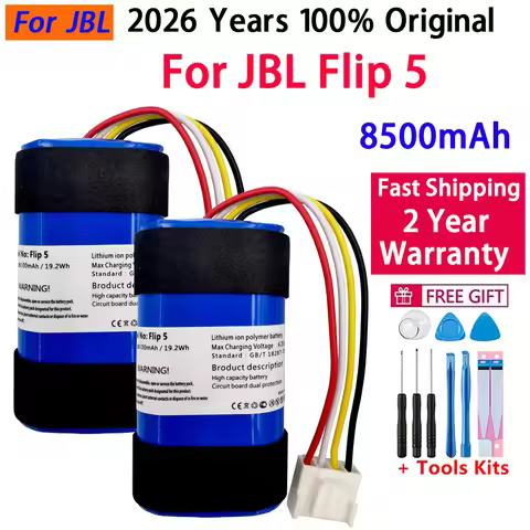 2026 Years 100% Original 8500mAh Wireless Bluetooth Speaker Battery For JBL Flip 5 Flip5 Batteries B