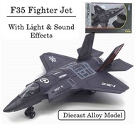 F35 Alloy Fighter Jet Diecast Model Fighter Plane Tentera Jet Pejuang Mainan Tentera Mainan Toys for