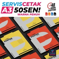 (0.50sen/Pcs) A3 QUALITY Printing Service | A3 Colour Print | PAPER / CARD | Poster | Assignment | Servis Cetak | 彩色打印服务