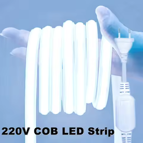 COB LED Strip Light 288leds/M 220V EU Plug RA90 warm white 3000K 4500K 6500K Flexible LED Tape For B
