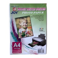 Joy Photopaper Matte JMP-210 210gsm A4 | Per Pack