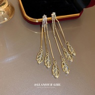 Frascati Bông Tai Dáng Dài Tua Rua Phong Cách Bohemian Cho Nữ Bông Tai Dài Lủng Lẳng Đính Đá Pha Lê 