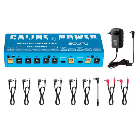 Caline P1 Pedal Power Supply 18V 2A 36W Guitar Effects Pedal 8 Isolated Outputs Power Supply Guitar 