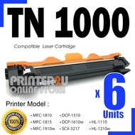 6x DR1000 DR-1000 DRUM TN-1000 TN1000 Compatible With Brothe* HL1110 DCP1510 MFC1810 MFC1815 HL1210W