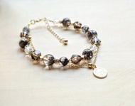 【黑超七系列 】雙鏈手鏈|黑髮晶|白水晶|旺財|平靜穩定|招貴人