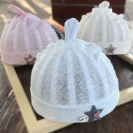 Summer Ultra-Thin Baby Hat 0-4 Months Thin Newborn Full Moon Hat Pure Cotton Baby Hat Baby Breathabl