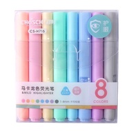 CHOSCH 8n1 Pastel Macaroon Double Ended Highlighter CS-H16 Stationary Office Student Use