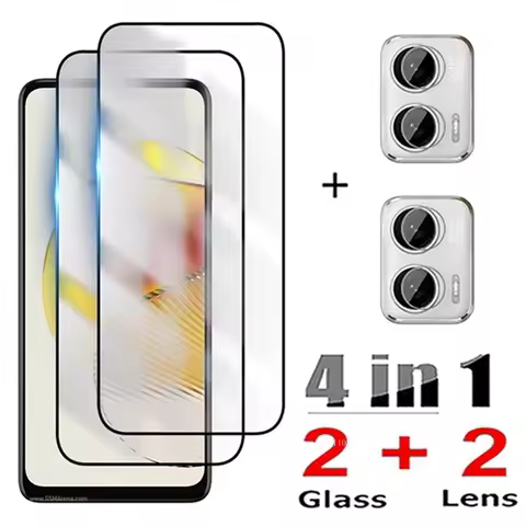 4IN1 Tempered Glass For Motorola Moto G73 G53 G23 Screen Protector Camera Lens Film for Moto G82 G72