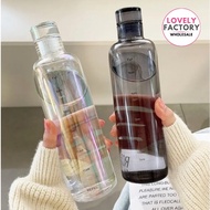 500ml/750ml Time Scale Water Bottle Transparent Leakproof For Travel / Gym/ Work