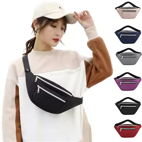 Waist Bags for Women Oxford Leisure Color Waist Bag Shoulder Crossbody Chest Bags Handbags All-match