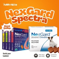 NexGard and NexGard Spectra 1pc Chewable Tablet – Anti Tick, Flea, & Worm Protection for Dogs