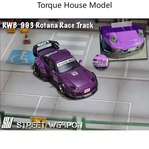 SW 1:64 RWB 993 Rotana Race Track 997 Diecast Car Model Collection Street Warrior STAR TW