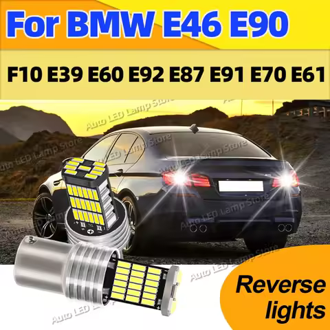 2PCS New Upgrade Reverse Light Backup Blubs 1156 45smd 6000K BA15S Canbus Lamp For BMW E46 E90 F10 E