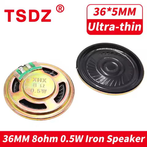 2pcs/lot 36MM 8O hm 0.5W New Ultra-thin Speaker 8 Ohms 0.5 Watt 0.5W 8R Speaker Diameter 36 MM 3.6CM
