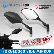 KNO Forged 360 Side Mirror V3 Xmax Design Switchable 360 Rotation Adjustable HD Clear Lens Universa