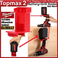 Tool Mount Dewalt Milwaukee 18V 20V Drill Battery Holder for Dewalt 20V Battery Dock Holder for Milw