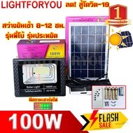 ไฟสปอร์ตไลท์ 100W โซล่าเซลล์ พี่โบ้ หลอดพี่โบ้ โซล่าเซล ไฟพลังงานแสงอาทิตย์ Led ขนาด Solar cell หลอด