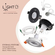 LED Eyeball Fitting Casing Black/White Downlight Casing Housing Light Fixture GU10 MR16 Led Bulb 5W Spot/Eyeball Casing